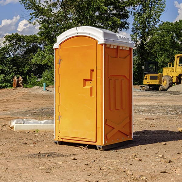 how often are the porta potties cleaned and serviced during a rental period in Denning IL